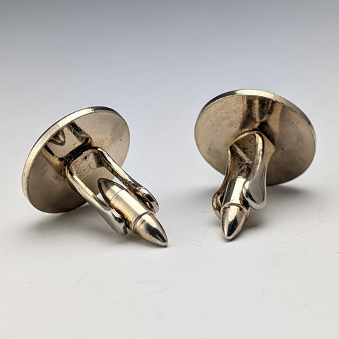 英國復古韋奇伍德 (Wedgwood) 男士浮雕鍍金袖扣(帶錶殼)